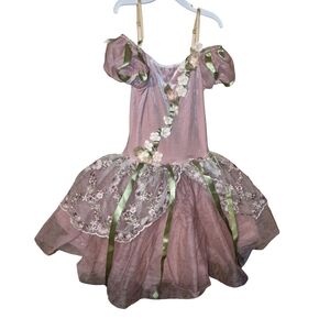 Charming Floral Kids Costume Dress